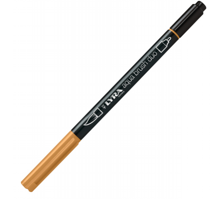 Pennarello Aqua Brush Duo - punte 2-4 mm - ocra bruna - Lyra - L6520082 - 4084900603796 - DMwebShop