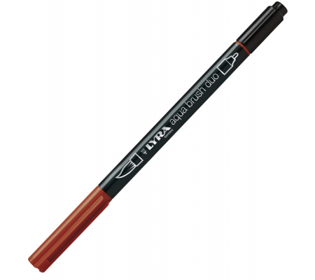 Pennarello Aqua Brush Duo - punte 2-4 mm - rosso indiano - Lyra - L6520092 - 4084900603871 - DMwebShop