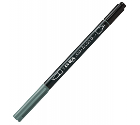 Pennarello Aqua Brush Duo - punte 2-4 mm - grigio medio freddo - Lyra - L6520097 - 4084900603956 - DMwebShop