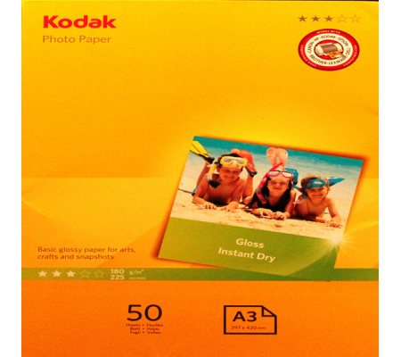 Carta Fotografica Photo Gloss - A3- 180 gr - 50 fogli - Kodak - 5740-550 - 6932357405501 - DMwebShop