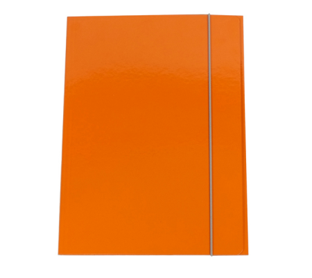 Cartellina con elastico - cartone plastificato - 3 lembi - 25 x 34 cm - arancio - conf. 10 pezzi - Queen Starline - OD0032LBXXXAE07 - 8025133106568 - DMwebShop