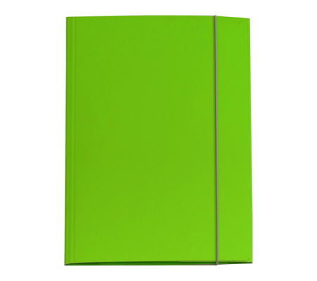 Cartellina con elastico - cartone plastificato - 3 lembi - 25 x 34 cm - verde prato - Queen - conf. 10 pezzi - Starline - OD0032LBXXXAE20 - 8025133106629 - DMwebShop