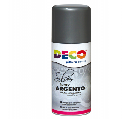 Vernice spray - 150 ml - argento - Deco - 615/2 - 5410764216565 - DMwebShop