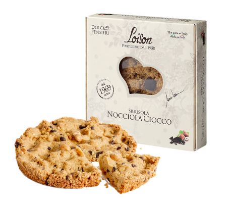 Torta sbrisola nocciola ciocco - 200 gr - Loison - 531 - 531 - DMwebShop