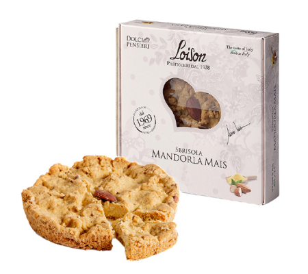 Torta sbrisola classica mandorla e mais - 200 gr - Loison - 530 - 799729014121 - DMwebShop