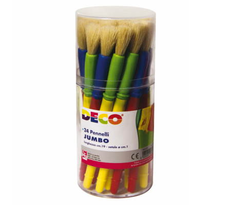 Pennellotti Jumbo - barattolo 24 pezzi - Deco - 06153 - 8004957061536 - DMwebShop