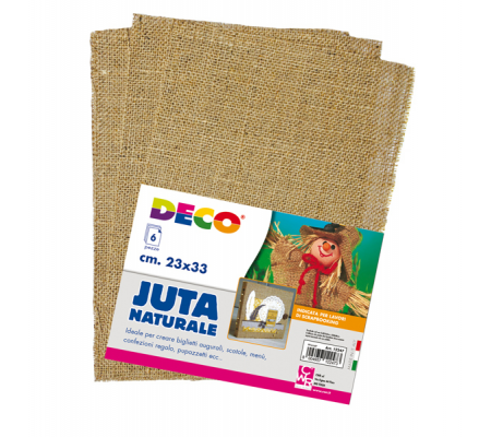 Juta naturale - 23 x 33 cm - conf. 6 pezzi - Deco - 12247 - 8004957122473 - DMwebShop