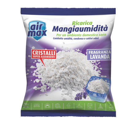 Ricarica sali assorbiumidita' - lavanda - 1 kg - Air Max - D0738 - 8023779007324 - DMwebShop