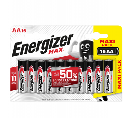 Pile stilo AA - 1,5 V - Max - blister 16 pezzi - Energizer - E303327500 - 7638900437843 - DMwebShop