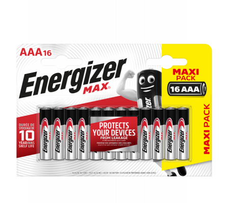 Pile ministilo AAA - 1,5 V - max - blister 16 pezzi - Energizer - E303349300 - 7638900438291 - DMwebShop