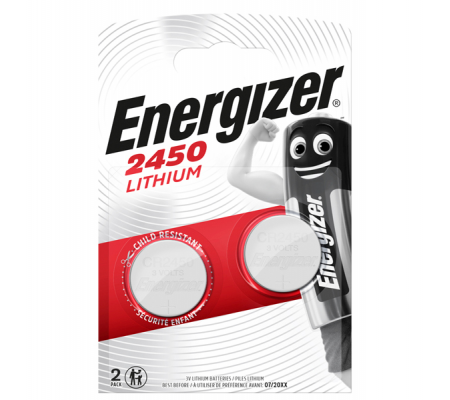 Pile CR2450 Lithium - 3 V - specialistiche - blister 2 pezzi - Energizer - E300830700 - 7638900381795 - DMwebShop