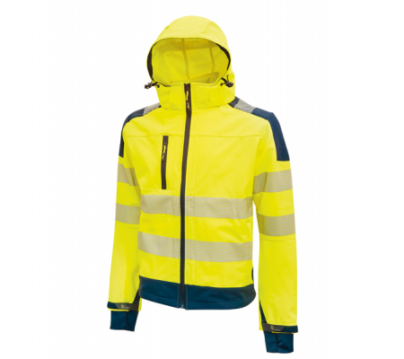 Giacca alta visibilita' Softshell Miky - taglia M - giallo fluo - U-power - HL169YF-M - 8033546387238 - DMwebShop