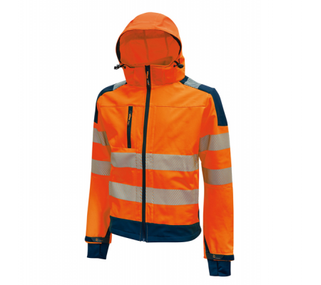 Giacca alta visibilita' Softshell Miky - taglia XL - arancio fluo - U-power - HL169OF-XL - 8033546387320 - DMwebShop