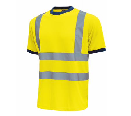 T-shirt alta visibilita' Glitter - taglia L - giallo fluo - conf. 3 pezzi - U-power - HL197YF-L - 8033546444399 - DMwebShop