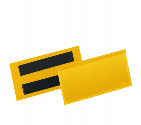 Buste identificazione magnetica - 100 x 38 mm - giallo - conf. 50 pezzi - Durable - 1741-04 - 4005546996967 - DMwebShop