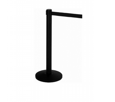 Colonnina segnapercorso Alfa altezza - 95 cm - con nastro nero 200 cm - Nero Medial International - 103342 - DMwebShop