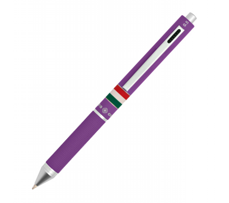 Penna a sfera a scatto multifunzione - fusto viola gommato Italia - Osama - OD 1024ITG/1 VI - 8007404242052 - DMwebShop