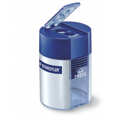 Temperamatite 2 fori con contenitore - blu - Staedtler - 512001 - 4007817512005 - DMwebShop