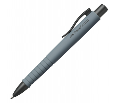 Penna a sfera a scatto Poly Ball - Punta 0,7 mm - fusto grigio pietra - Faber Castell - 241188 - 6933256643407 - DMwebShop