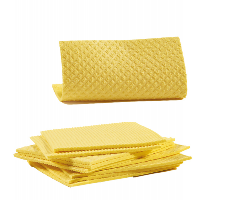 Pannospugna Aquos - 18 x 20 cm - giallo - pack 10 pezzi - Perfetto - 0231 - 8000957023109 - DMwebShop