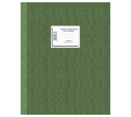 Registro Verbali Consiglio Amministrazione - 96 pagine numerate - uso bollo - 31 x 24,5 cm - Data Ufficio - DU135600000 - 8008842513889 - DMwebShop