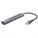 Hub Halyx - 4 porte - da USB-C a USB-A 3.2 Gen1 - alluminio - grigio - Trust - 24948 - 8713439249484 - DMwebShop