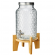 Caraffa con rubinetto - base bamboo - 5,6 lt - vetro - trasparente - Leone - T3026 - 8024112017604 - DMwebShop