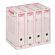 Scatola archivio Storage - A4 - 8,5 x 31,5 x 22,3 cm - bianco e rosso - 1601 - conf. 32 pezzi - King Mec - 00160100 - 8004389022945 - DMwebShop - 1