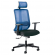 Poltrona ergonomica semidirezionale Vertigo - con poggiatesta - blu-nero - Unisit - VRAPG/BR2B/SB/N - 8053470179709 - DMwebShop