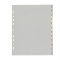 Separatore - 12 tacche personalizzabili - PP - 22 x 30 cm - grigio - Favorit - 400006688 - 8006779056202 - DMwebShop