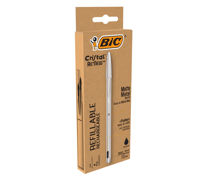 BIC-8373609 - Penna a sfera Cristal - blu - Punta Media - Bic (Cancelleria- Penne e refil - Penne a sfera)