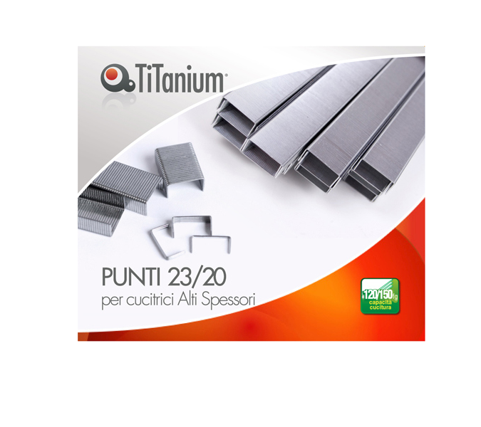 Punti metallici - 23/20 - conf. 1000 pezzi - Titanium D1436