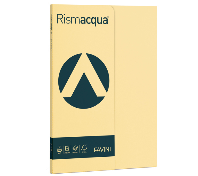 Carta Rismacqua Small - A4 - 200 gr - camoscio 02 - conf. 50 fogli - Favini  A69R544 - 8007057615401