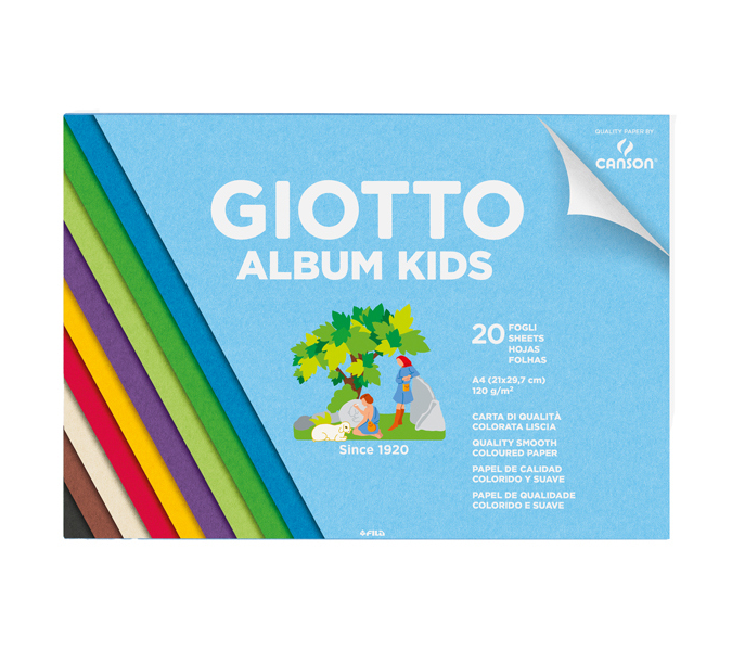 Album Kids A4 Giotto Liscio Carta Colorata 580700 8000825021916