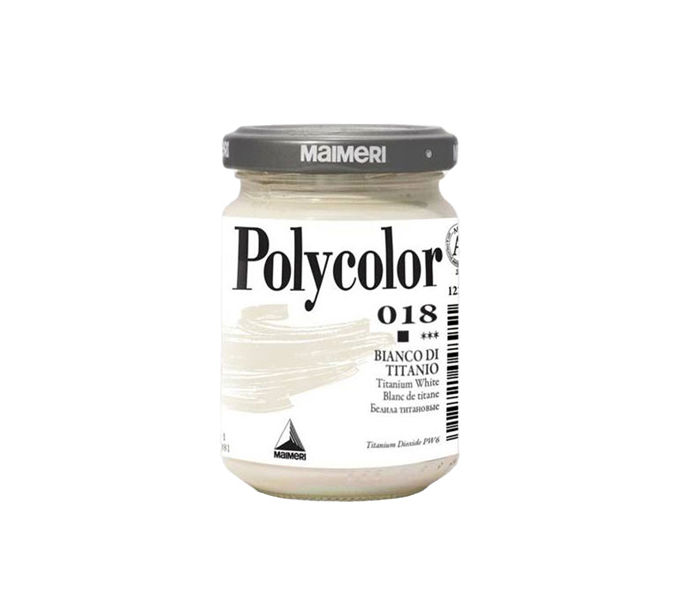 Colore vinilico Polycolor - 140 ml - bianco titanio - Maimeri M1220018